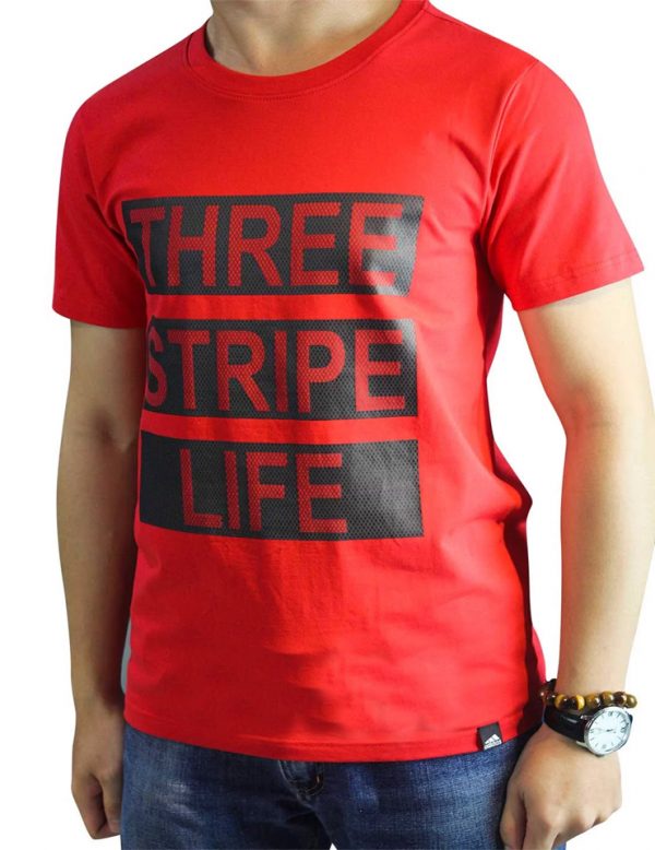 Áo Thun Three Stripe Life đỏ